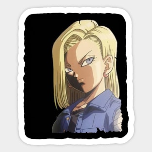 ANDROID 18 MERCH VTG Sticker